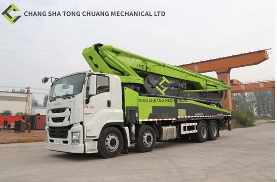 comprar Camión bomba de hormigón de 58 metros 4 puente con motor Isuzu online manufacture