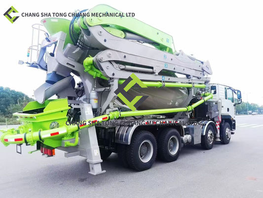 comprar 28-4M Bomba de hormigón montada en camión con mezclador Cuatro brazos plegables en forma de M Control hidráulico abierto online manufacture
