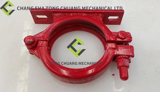 Sany y Zoomlion Clamp de bomba de hormigón 125B VI con dos agujeros para el asiento / Rojo 0164671C0800\HBG3.12