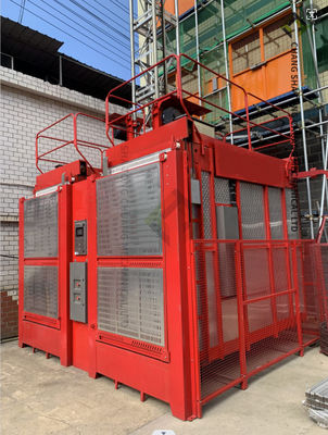 Doble jaula de alta velocidad 200/200Z Elevador de construcción Elevador de construcción 1t 2t del fabricante de China (NUEVO)
