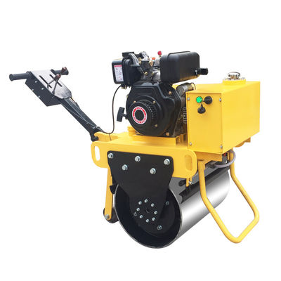 BM30 Caminar detrás 330kg Amarillo Pequeño tambor único vibratorio rodillo de asfalto