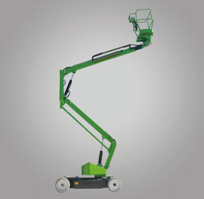 Plataforma de trabajo en gran altitud para equipos de construcción 3760kg Brazo curvo eléctrico en verde